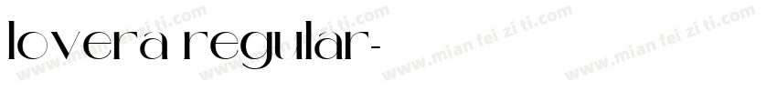 lovera regular字体转换